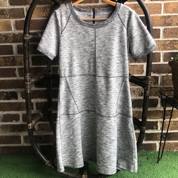 ATHLETA Textured En Route Grey Heather Dress - Picture 4 of 10